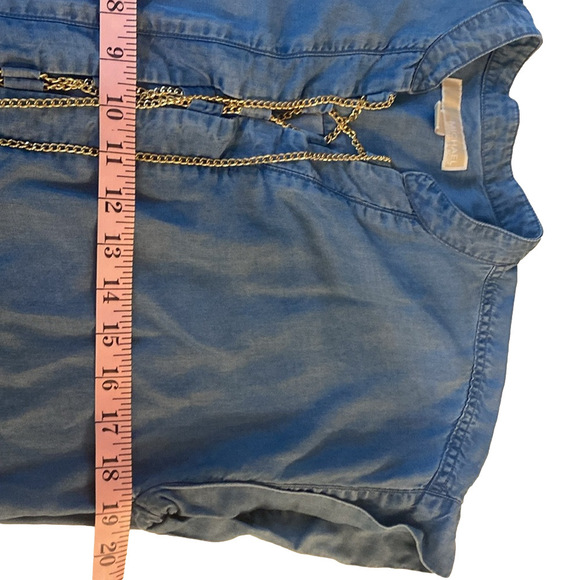 MICHAEL KORS Chain detail chambray dress ⛓️ medium ⛓️ - Picture 10 of 11